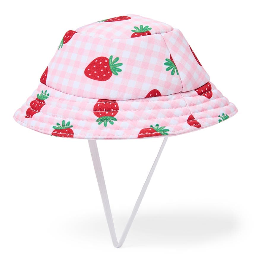 Pets at Home Strawberry Picnic Dog Hat Pink